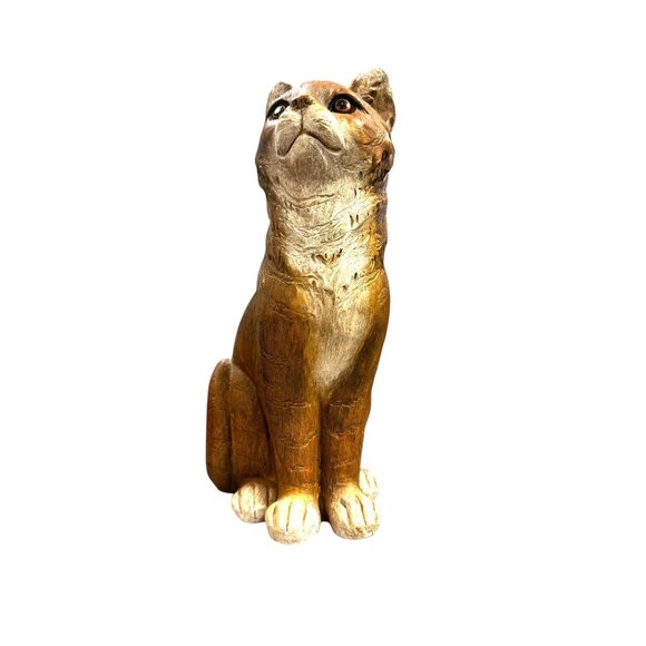 Handcrafted Resin Cat Sculpture Figurine - Picture 5 of 8